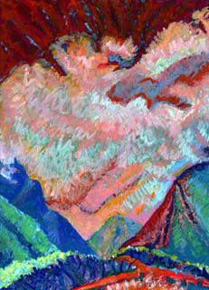 Image: Mount Pu'u Kukui and Mount Pu'u Kane, Maui, Hawai'i.   Artist Robert J. Fairbanks, M. A.